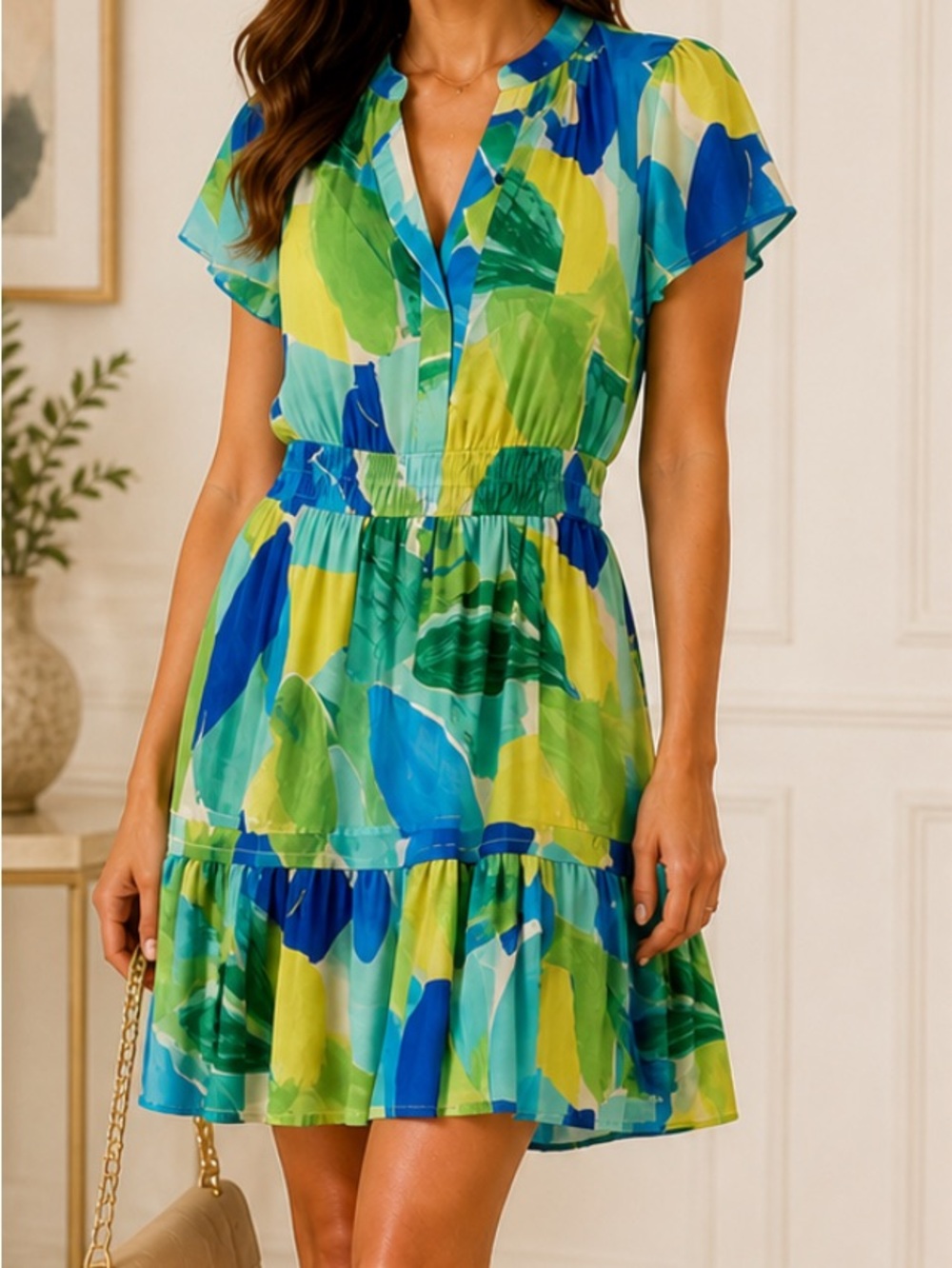 Nicole Miller Abstract Print Dress